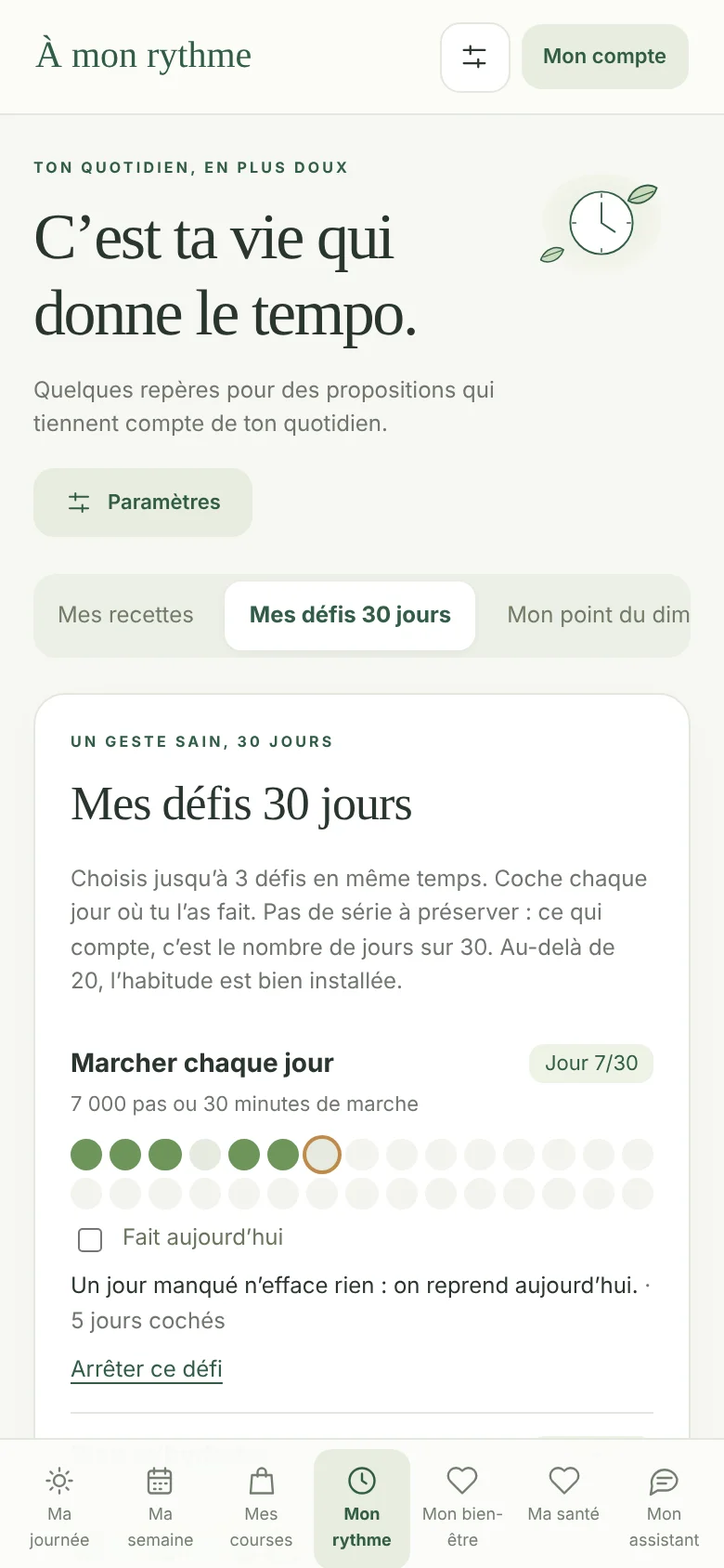 Mes défis